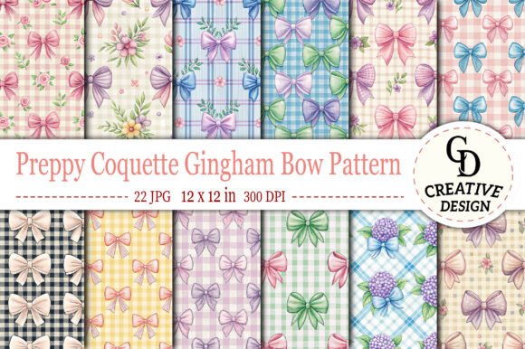 Download Preppy Coquette Gingham Bow Pattern - Bow pattern Collection