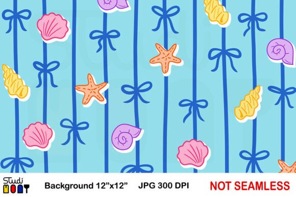 Download Summer Shell Bow Pattern Background - Premium Resources