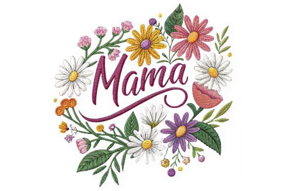 Download Mama Flower Embroidery, Mother's Day - Mother's day Collection