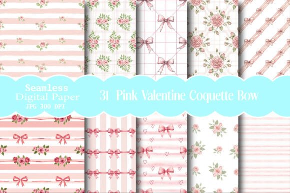 Download Pink Valentine Coquette Bow Pattern - Premium Resources