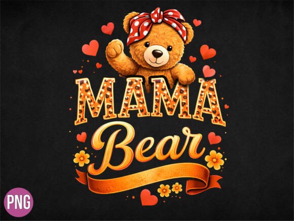 Download Mama Bear Teddy Leopard Bow PNG, MOM PNG - Premium Resources