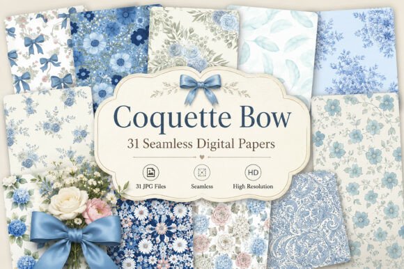 Download Coquette Bow Pattern Seamless Pattern - Bow pattern Collection