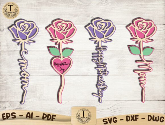 Download Mother's Day Rose Laser Cut SVG Bundle - Mother's day Collection