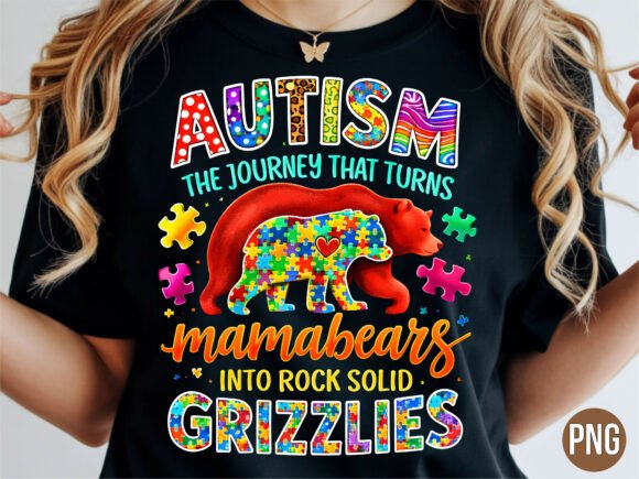 Download Autism Mama Bear Puzzle Grizzly PNG - Premium Resources